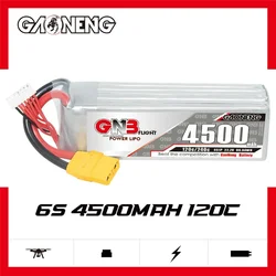 Ulepszony GNB 6S 22.2V 4500mAh 120C bateria LiPo T-Rex 600 RC MultiCopter samolot zdalnie sterowana łódka RC RC hobby 22.2V bateria