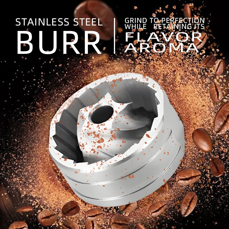 新型充電式自動エスプレッソバリスタCNC円錐形バリカッターコーヒー豆グラインダーマシン