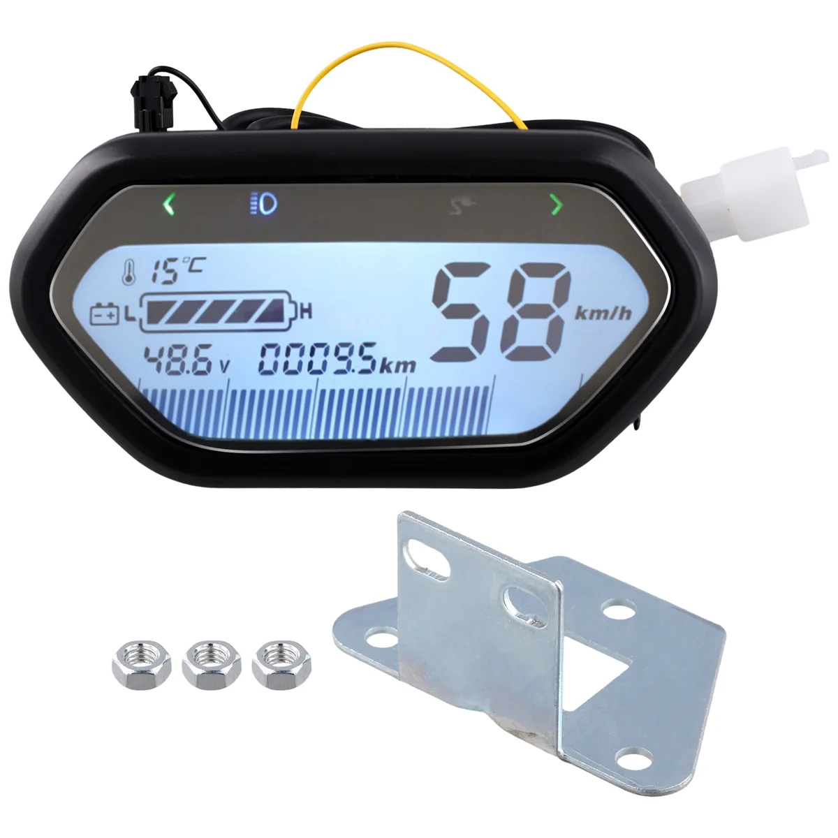 

AUU-48V 60V 72V Electric Motorcycle Digital LCD Odometer Speedometer Tachometer