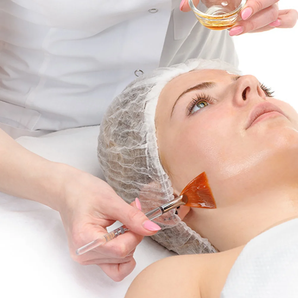 Set di pennelli per maschera facciale da 3 pezzi Setole sintetiche Manico liscio per pelli sensibili Strumenti durevoli e facili da pulire Trucco