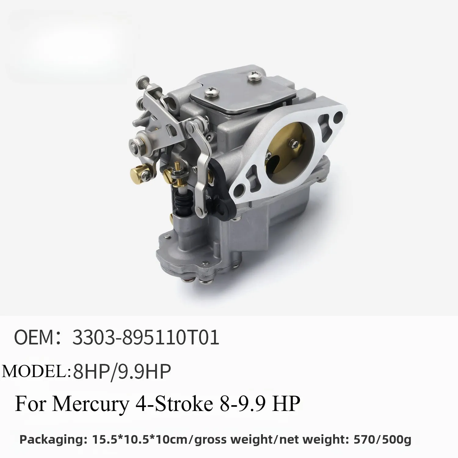 

Outboard Engine Boat Motor Carburetor for Mercury 4 Stroke 8-9.9 HP 3303-895110T01