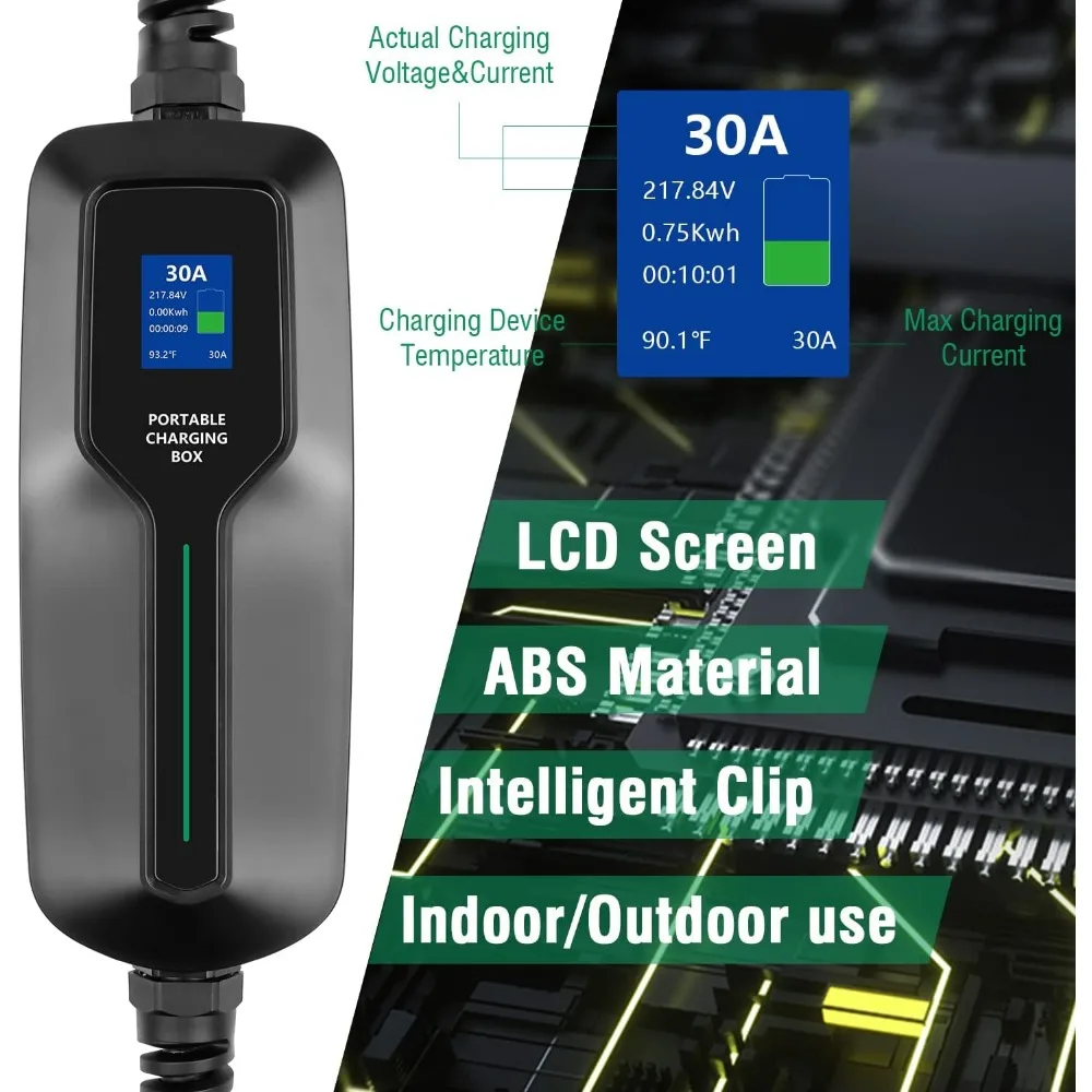 EV Charger Level 2 Portable Electric Vehicle Charging Station for Electric and Hybrid Vehicles