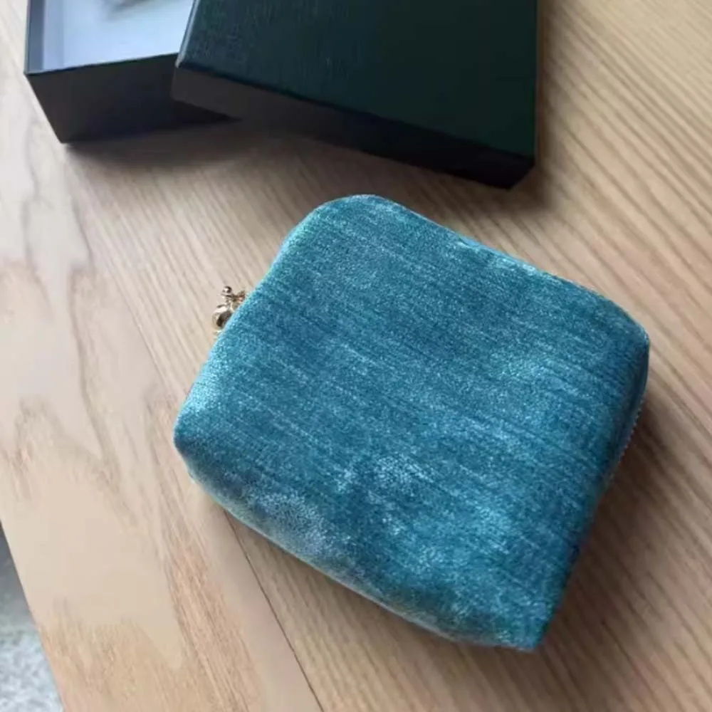 

Портативная многослойная фланелевая сумка на молнии для ювелирных изделий, бархатный тканевый органайзер для ювелирных изделий с защитой от потери, однотонный мягкий кошелек, кольцо