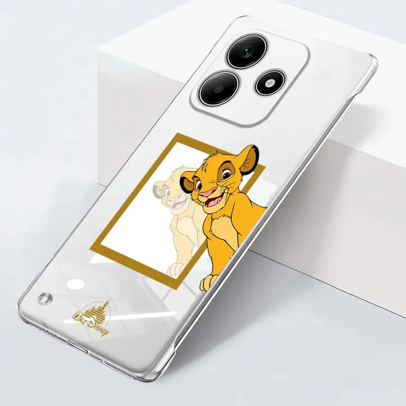 حافظة هاتف لهاتف Redmi note 14 pro plus 13 5g 12Pro 13pro 10 12 تبريد بدون حدود شفافة Funda Stitch The Lion King Simba