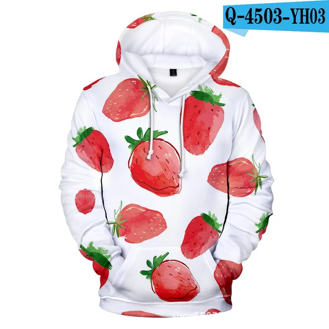 Fruit 3D Print Fashion Hoodie Men Women Harajuku Long Sleeve Sweatshirts Hip Hop Tracksuits Cool Streetwear Pullovers S-7XL