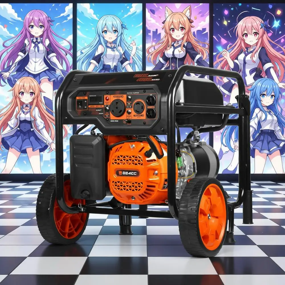 

Портативный генератор 5600 Вт с двигателем 224 куб. см, переключателем и функцией подключения к автодому