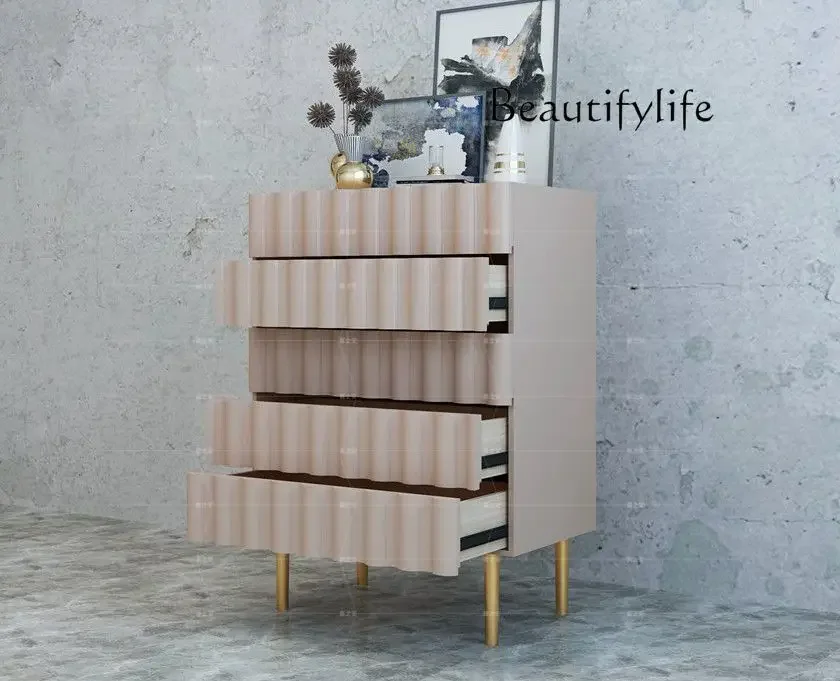 Light luxury modern chest of drawers storage cabinet Nordic postmodern bedroom living room storage side cabinet