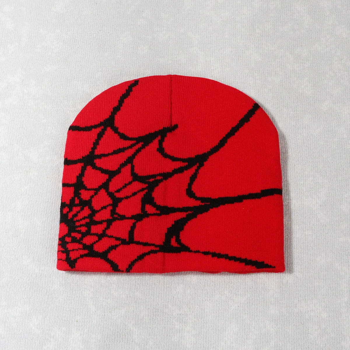 Stricken Spinnennetz Design Hut Skullies Beanies für Männer Frauen Pullover Pile Cap Y2k Goth Warme Beanie Hüte Neue Hip-hop Street Cap – Detail 5