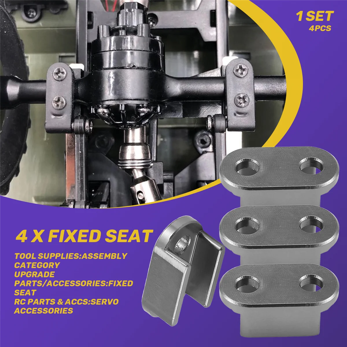 

A35I для WPL D12 B14 B24 B16 B36 RC Грузовик Обновление автомобиля Запчасти Амортизатор Листовые пружины Фиксированный монтажный кронштейн сиденья, титан