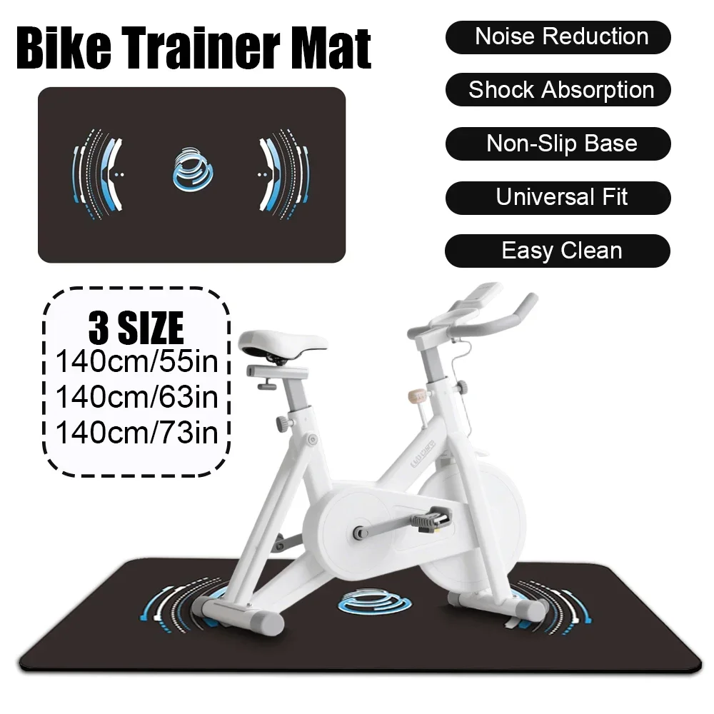 Bike Trainer Mat Home Gym Equipment Soundproofing and Shock Absorption Pad Gym Anti-Slip Easy-Care Running Machine Mat