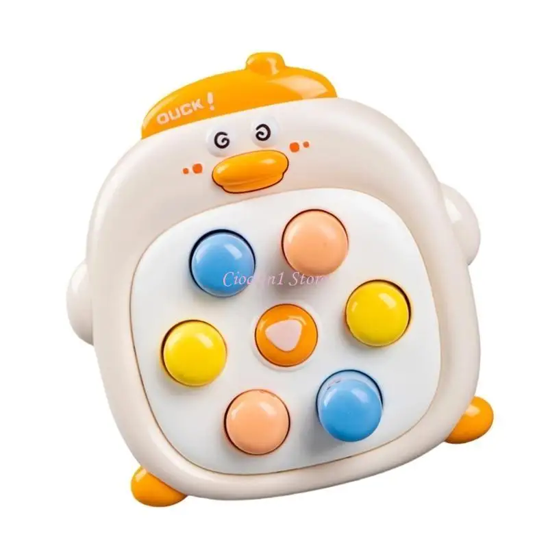 Y1UB ポータブルミニアヒル型モグラたたきおもちゃ ABS プラスチック教育スキル構築ゲーム子供のための