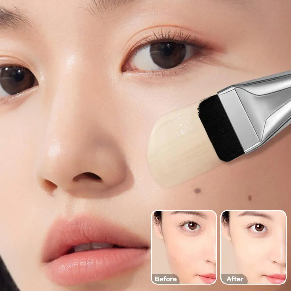 فرشاة كريم أساس من كلمة واحدة، فرشاة كونتور خفيفة الوزن ورقيقة للوجه، فرشاة كونتور مسطحة، فرش مكياج كريم الأساس #6