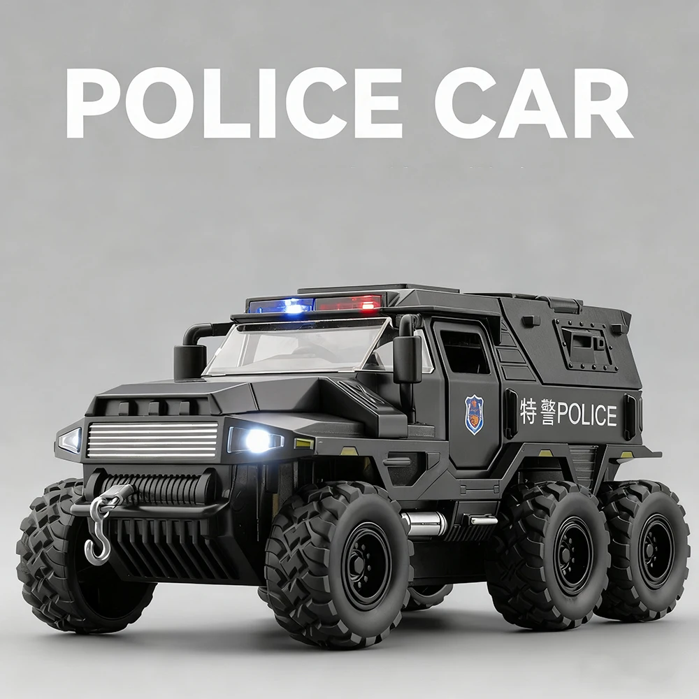 1:32 Conqueror Sabertooth Modello di auto blindata Giocattoli Pressofuso in lega Veicoli fuoristrada Tirare indietro Suono Luce Porte aperte Ragazzi Regali