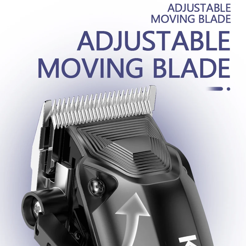 Kemei Electric Hair Clipper Men's Professional Hair Trimmer Cordless USB Rechargeable Hair Clippers With LCD Display KM-2272