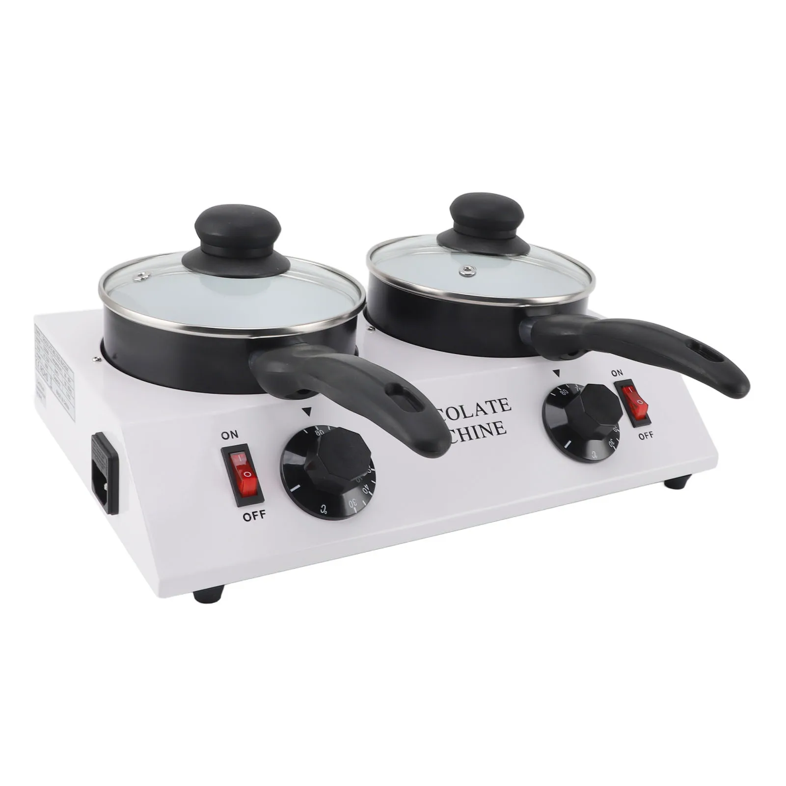 2 Tanks Chocolate Melting Machine Constant Temperature Aluminum Non Stick Manual Chocolate Machine 2kg