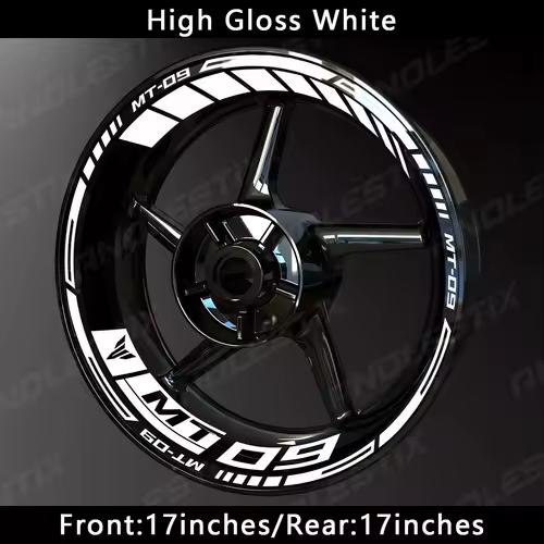 AnoleStix Reflective Motorcycle Wheel Sticker Hub Decal Rim Stripe Tape For YAMAHA MT-09 MT09 - Image 4