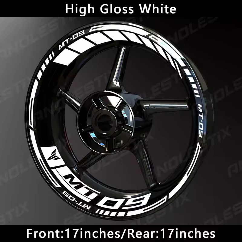 AnoleStix Reflective Motorcycle Wheel Sticker Hub Decal Rim Stripe Tape For YAMAHA MT-09 MT09 - Image 4