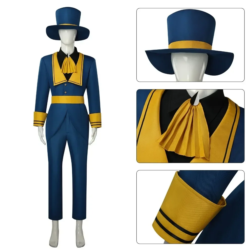 The Freak Circus Ticket Taker Cosplay Costume Full Set Adult Scary Circus Character Uniform Hallowen Carnival Play Role Clothing