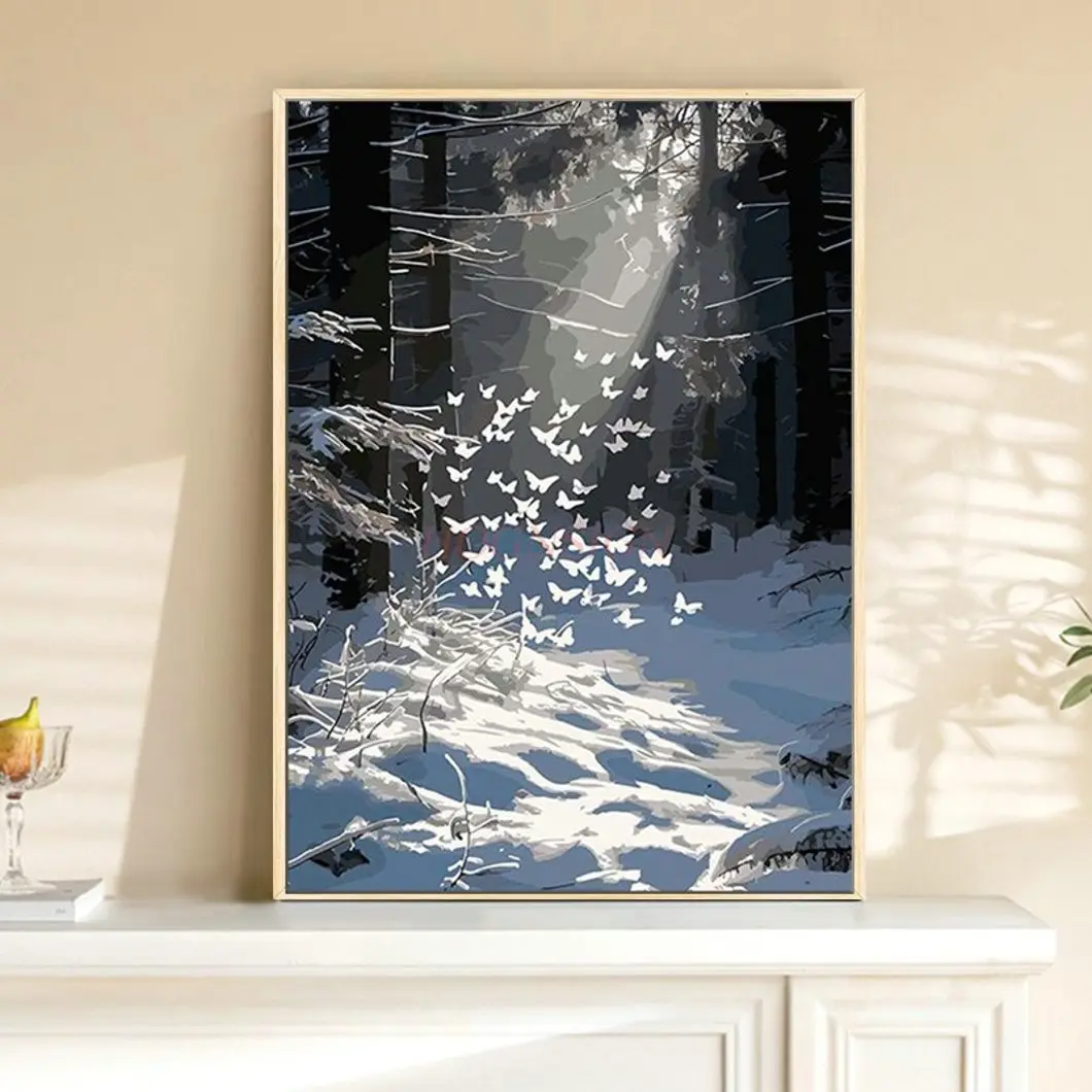 1 مجموعة فراشة اللوحة الزيتية الرقمية 2025 جديد DIY اليدوية النفط اللوحة التلوين