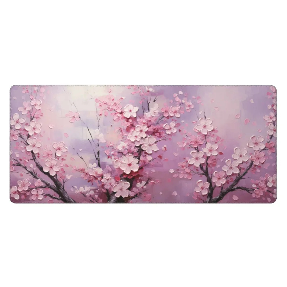 Tapis de souris à motif floral, grand tapis de jeu, tapis de clavier pour jeux d'anime, organiseurs de bureau et plateaux, tapis de souris, alfombrillas gaming