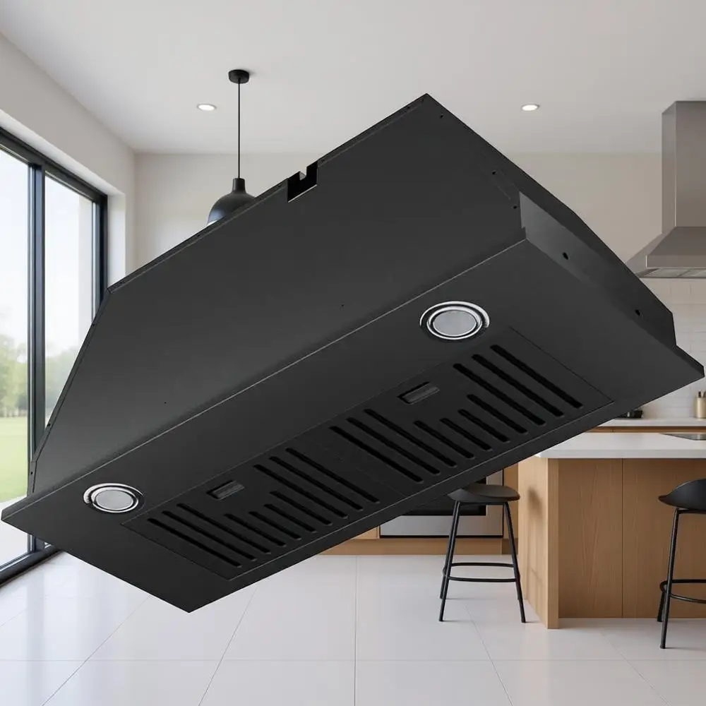 

Вытяжка конвертируемая 30 дюймов, 600 CFM, светодиодная подсветка, 3 скорости, черная