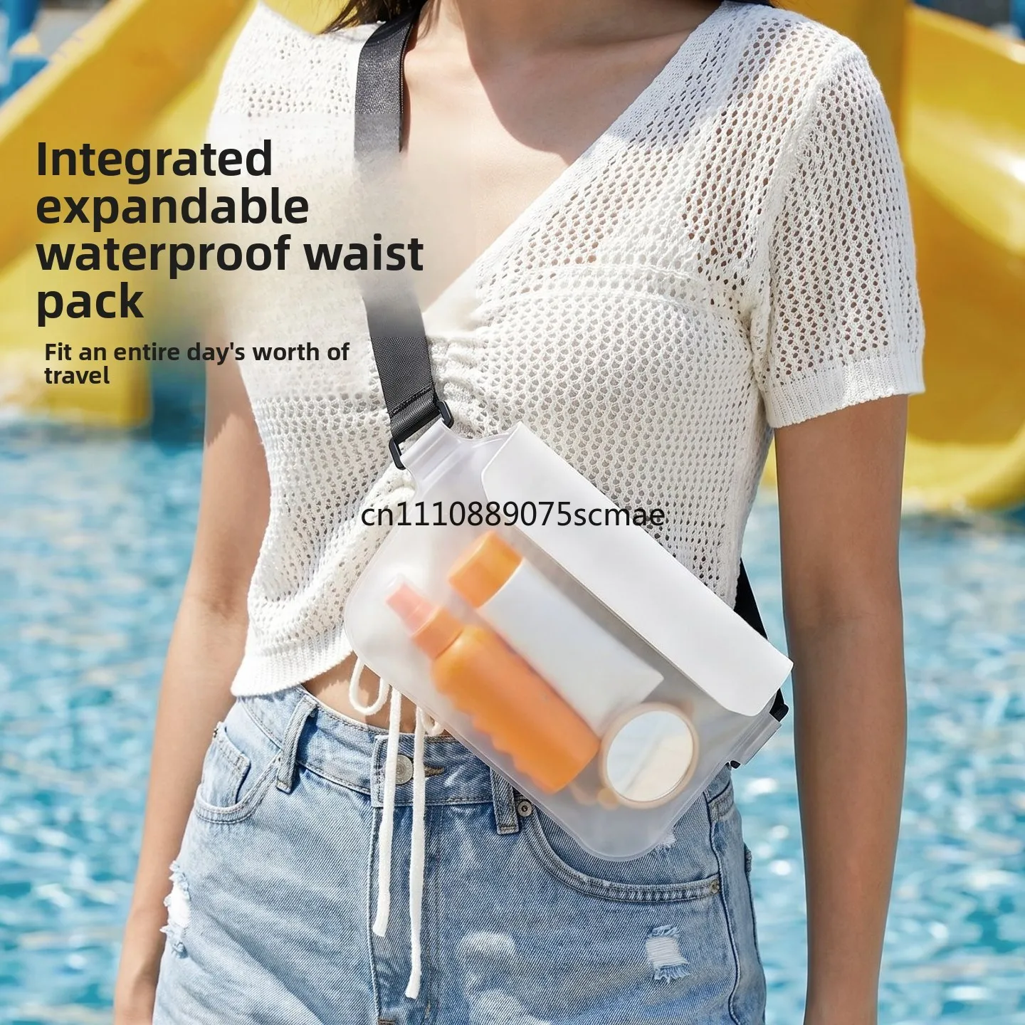 Large Touch Screen Waterproof Waist Bag Sealed Phone Dry Pouch For Swimming Drifting Snorkeling Beach Use