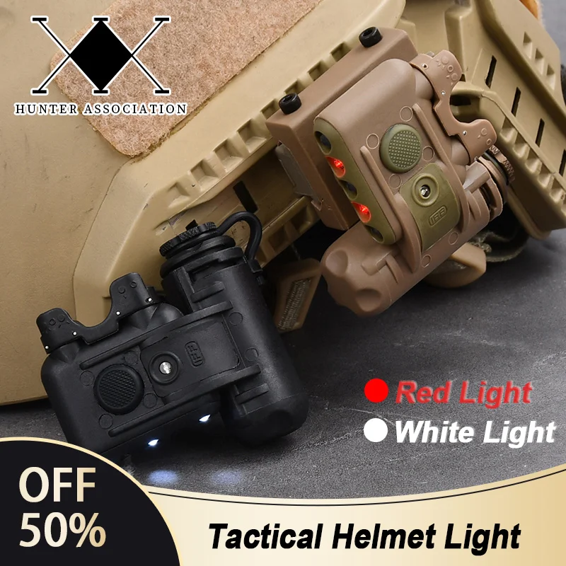 WADSN Helmet GEN 2 White Red Light Helmets Tactical Airsoft Scout Signal Outdoor Weapon Hunting GEN II Flashlight Accessories