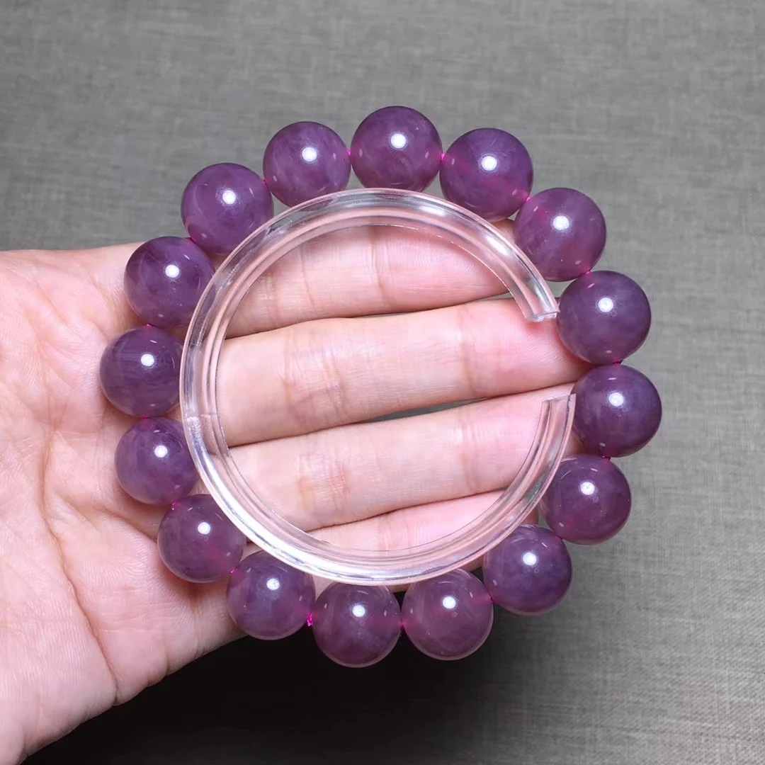 Natural Purple Rose Quartz Madagascar Bracelet Stretch Best Woman Men 13mm Round Beads Crystal AAAAAA Drop Shipping