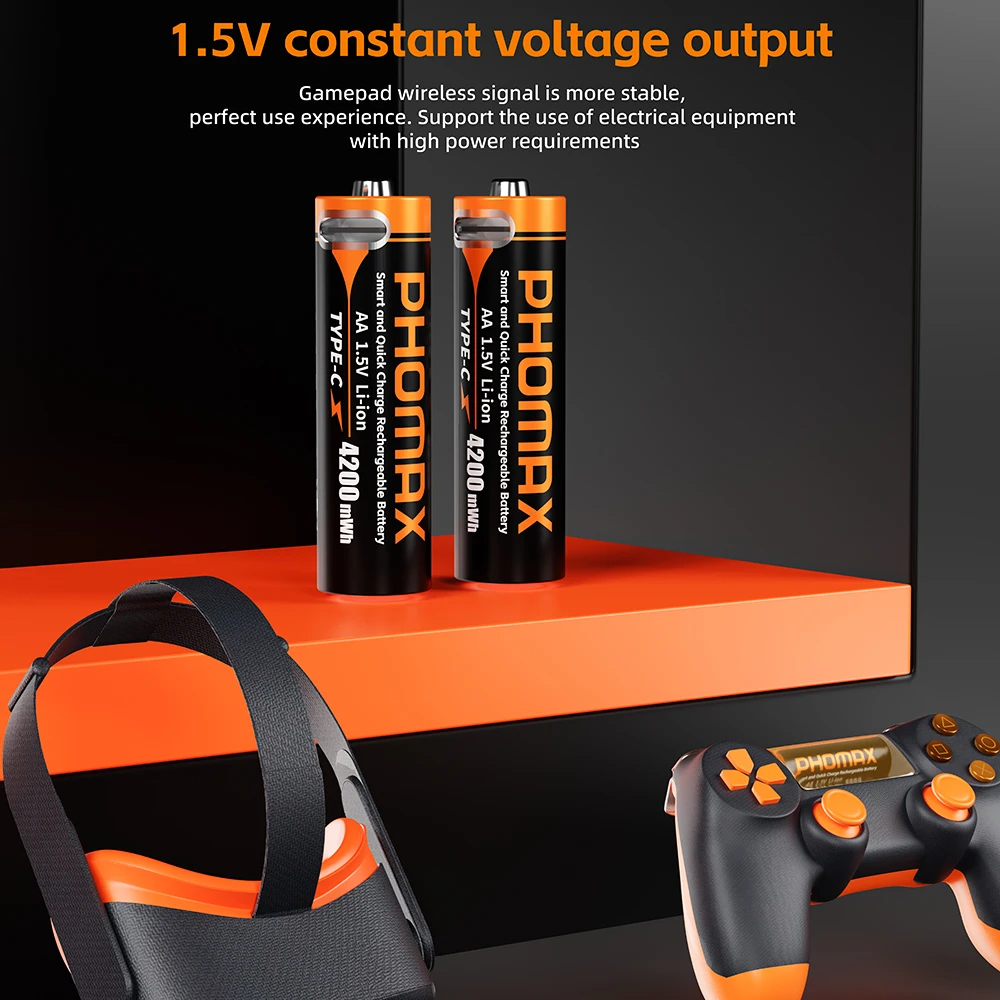 Phomax 1.5V AA AAA Rechargeable Lithium Batteries