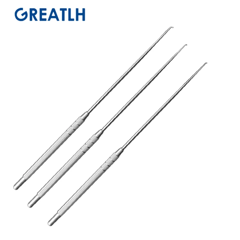 stainless steel Ear use Hook cerumen hook/earpick Straight/Gun type hospital ENT instrument tool