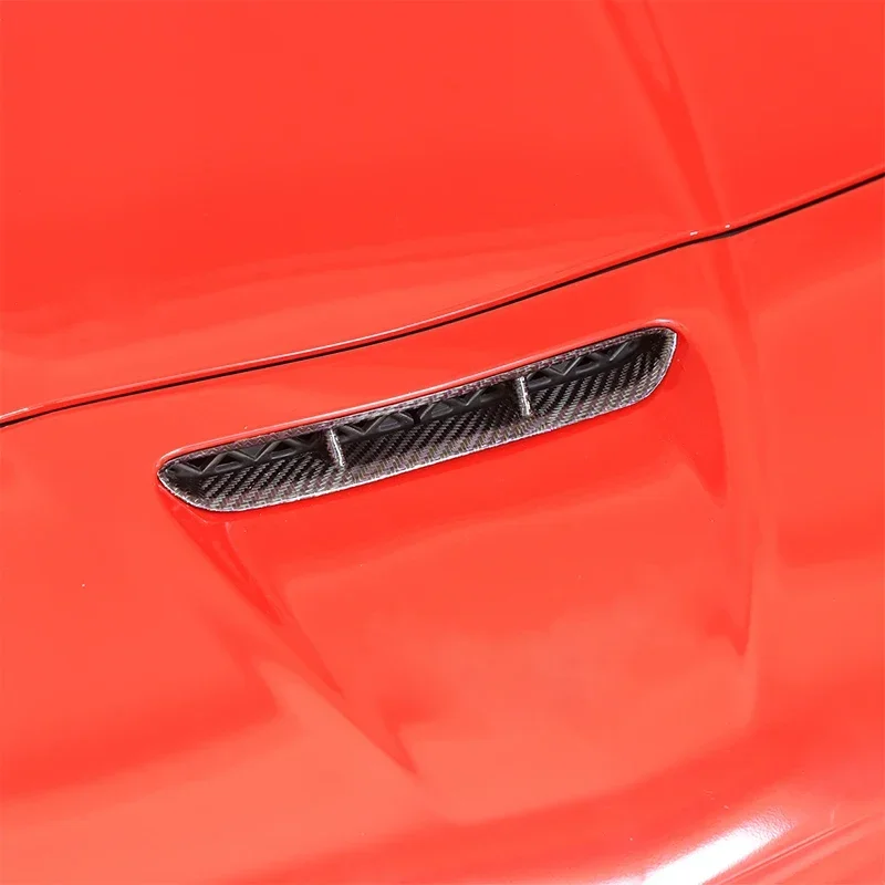 غطاء محرك السيارة من ألياف الكربون الحقيقية إطار مدخل هواء ملحقات السيارة لسيارة شيفروليه كورفيت C6 2005-2013