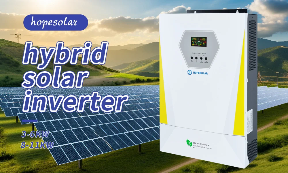 Hope Solar 3kW Hybrid Solar Inverter with MPPT Controller Lithium Ion Battery Monocrystalline Silicon Panels