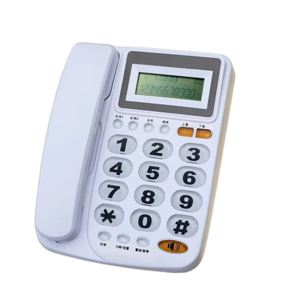 Battery Free Dual Interface Wired Landline Telephones for Business Office Telephone Hotel Room Fixed Telephone