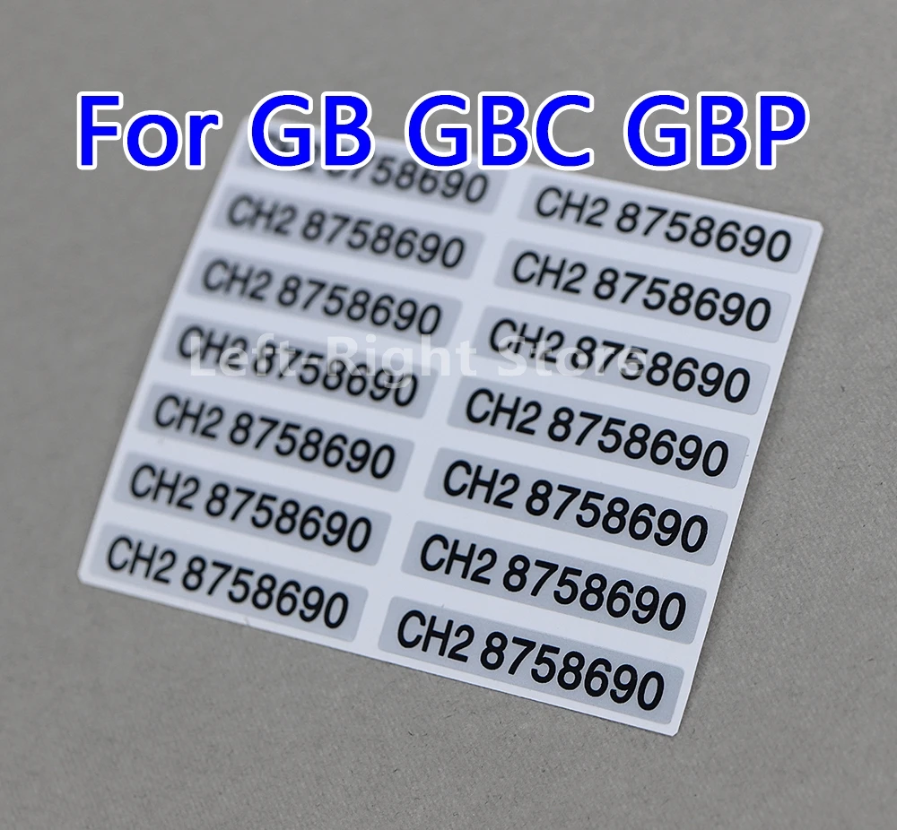 10PCS For GameBoy Advance GBA Serial Number Sticker Back Label Replacement For GameBoy GB GBC GBP Console