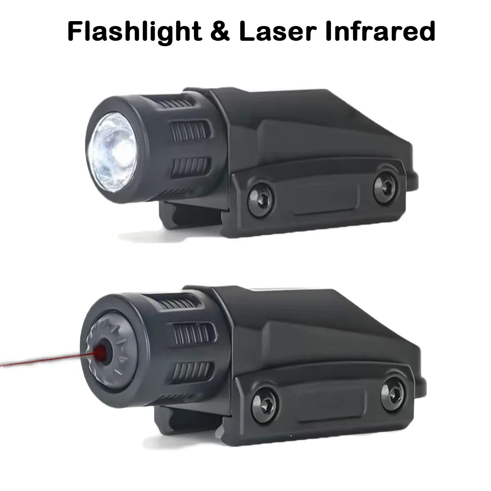 Tactical Metal/Plastic Flashlight Red Dot Live CS Infrared Laser Sight Weapon Lights for 20MM Rail Hunting Glock Accessories