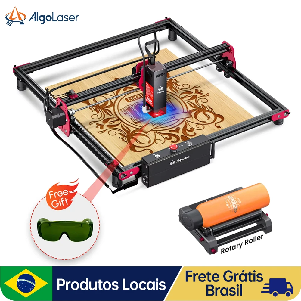 Algo gravador a laser kit diy opcional rolo rotativo desktop máquina de corte gravura metal carpintaria 400x400mm