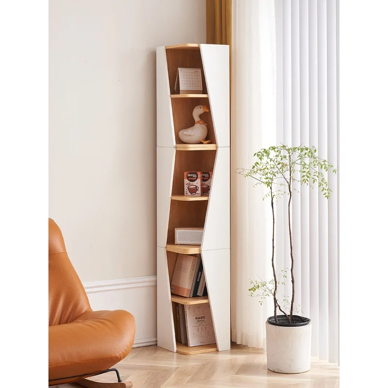 Corner Cabinet Bookshelf Crooked Entrance Bookcase Shelf Corner Creative Triangle