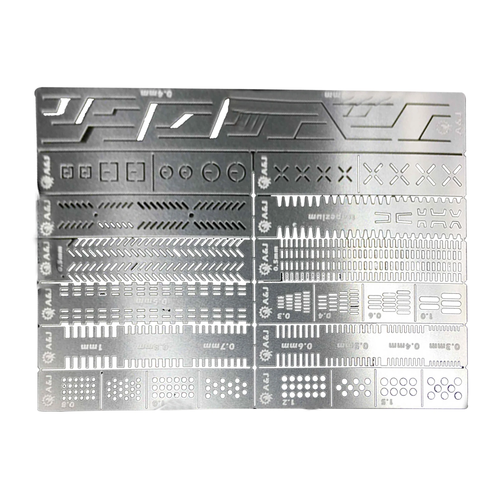 Modelli di stencil per pittura con fotoincisione in acciaio di alta qualità con 13 tipi di dettagli per Nu Gundam MG 1/100 1/144 Strumenti artigianali dettagliati