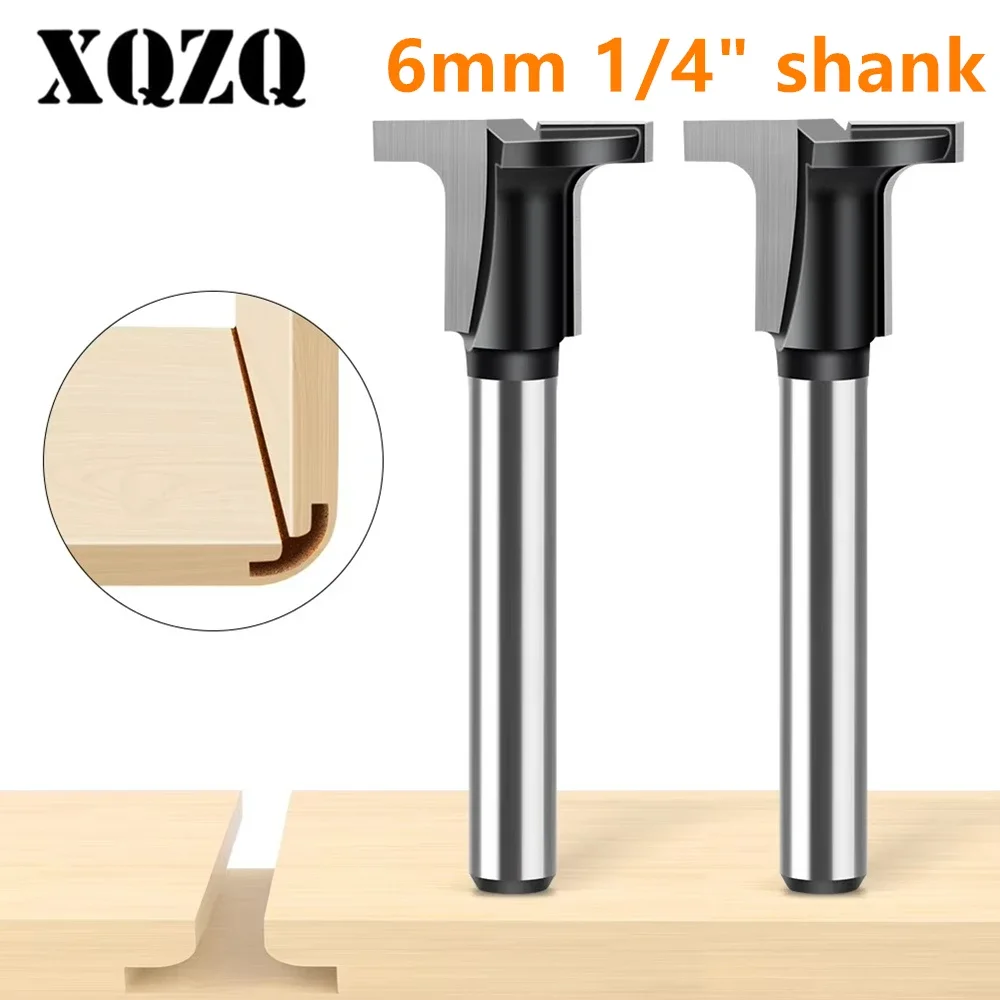 

1 шт., 6 мм, 1/4 дюйма, хвостовик, карбоновая кристаллическая пластина, дугообразная фреза, Т-образная круглая плоская угловая фреза с прорезями, деревообрабатывающие инструменты