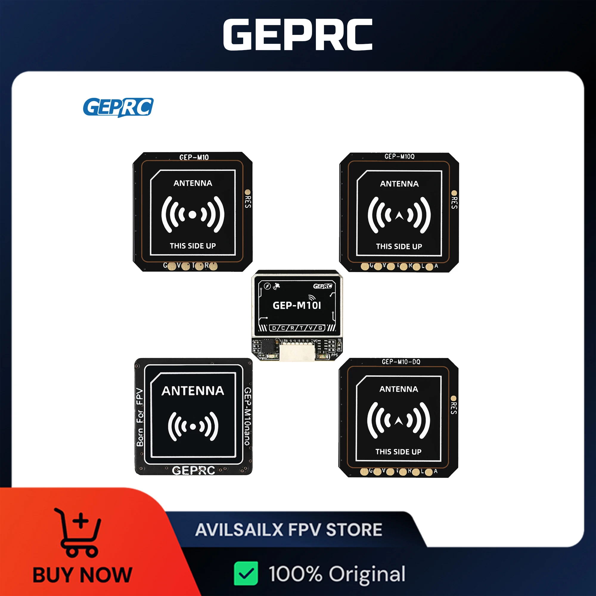 

GEPRC GEP-M10 Series GPS Built-in Flash Chip QMC5883L Magnetometer DPS310 Barometer Accurate and Farad Capacitor for FPV Drone