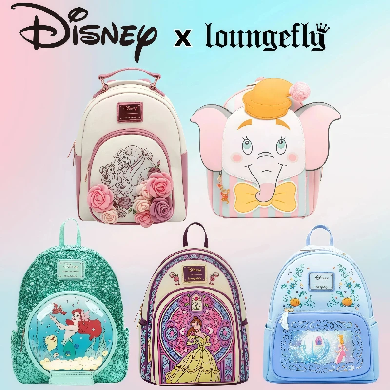

Рюкзак и кошелек Disney Loungefly с милым мультяшным дизайном, модный подарок для любителей Диснея и ежедневного использования