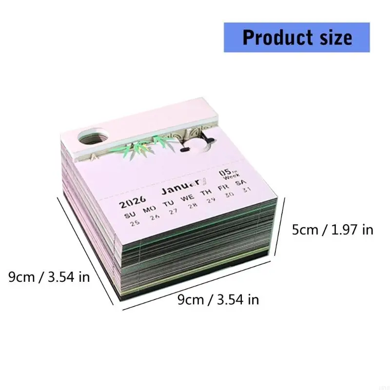 Calendario semanal Twenty Twenty Six con iluminación LED integrada para dormitorio, oficina, tema tallo oso, respetuoso