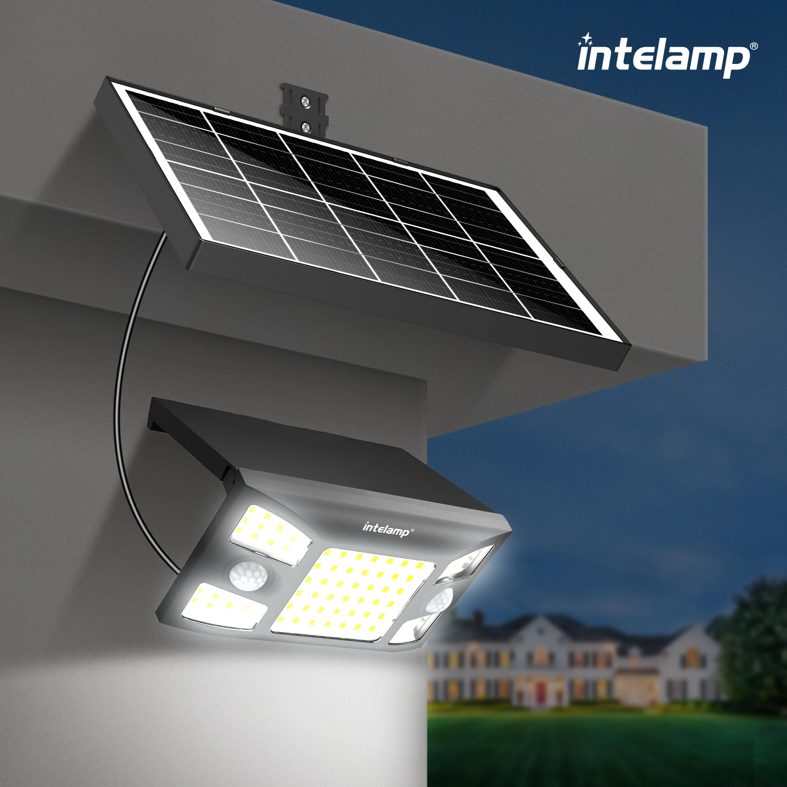 

2026 Super Bright Wall Lamp Powerful Solar Lights Outdoor Motion Sensor IP65 Waterproof Street Light for Garden Yard Path Garage