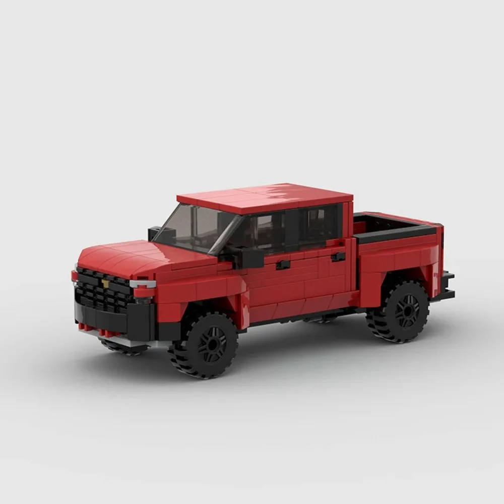 

Silverado 1500 Trail BossMoc Speed Champions Racer Cars City Sports Pickup Truck Vehicle Building Blocks Creative Garage Toys I