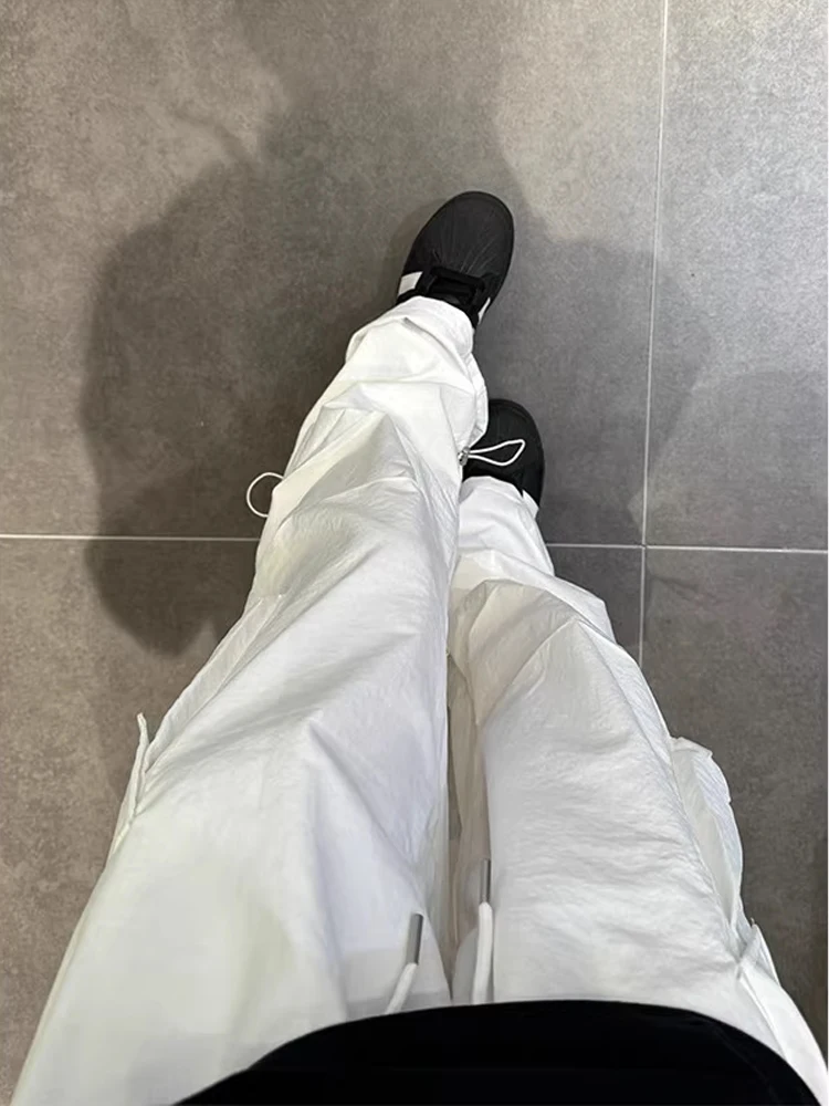 

Qui Dry Straight Leg Men's Work Trousers Casual Outdoor Sports Pants Loose Fit Autumn Faion Brand High Street Sle