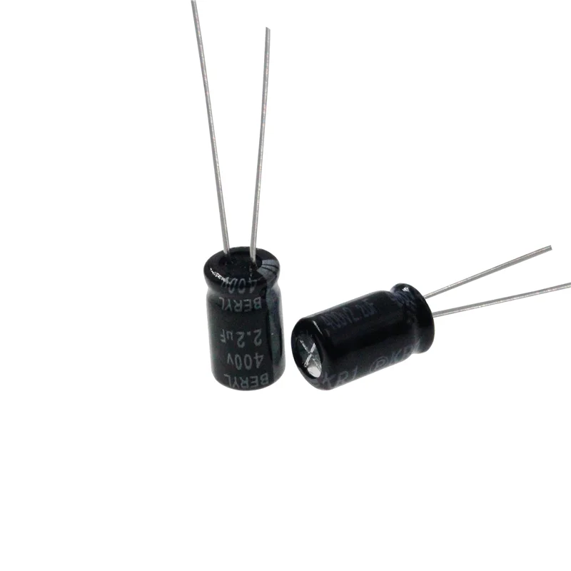 100pcs 400V 2.2uF 400VDC 2.2MFD 6*11mm Aluminum Electrolytic Capacitor Radial