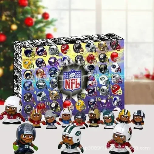 

New NFL Advent Calendar 2024 Super Bowl Christmas Arrival Blind Box Desktop Decoration