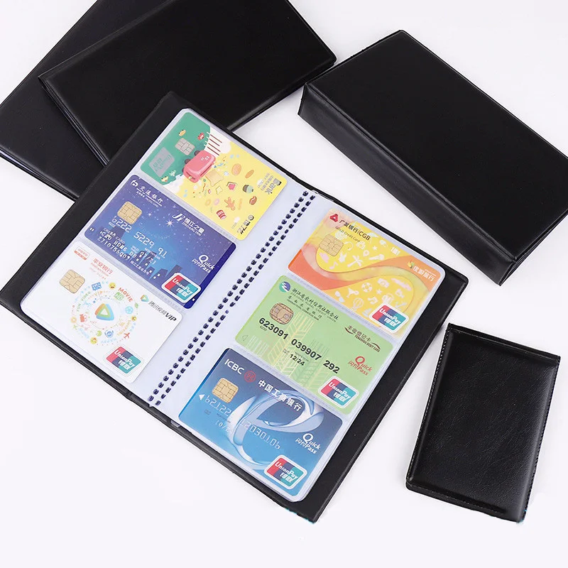 

20/60 Slot Leather Cards ID Credit Card Holder Book Case Organizer Business Cards ID Container Credit Card Holder Case