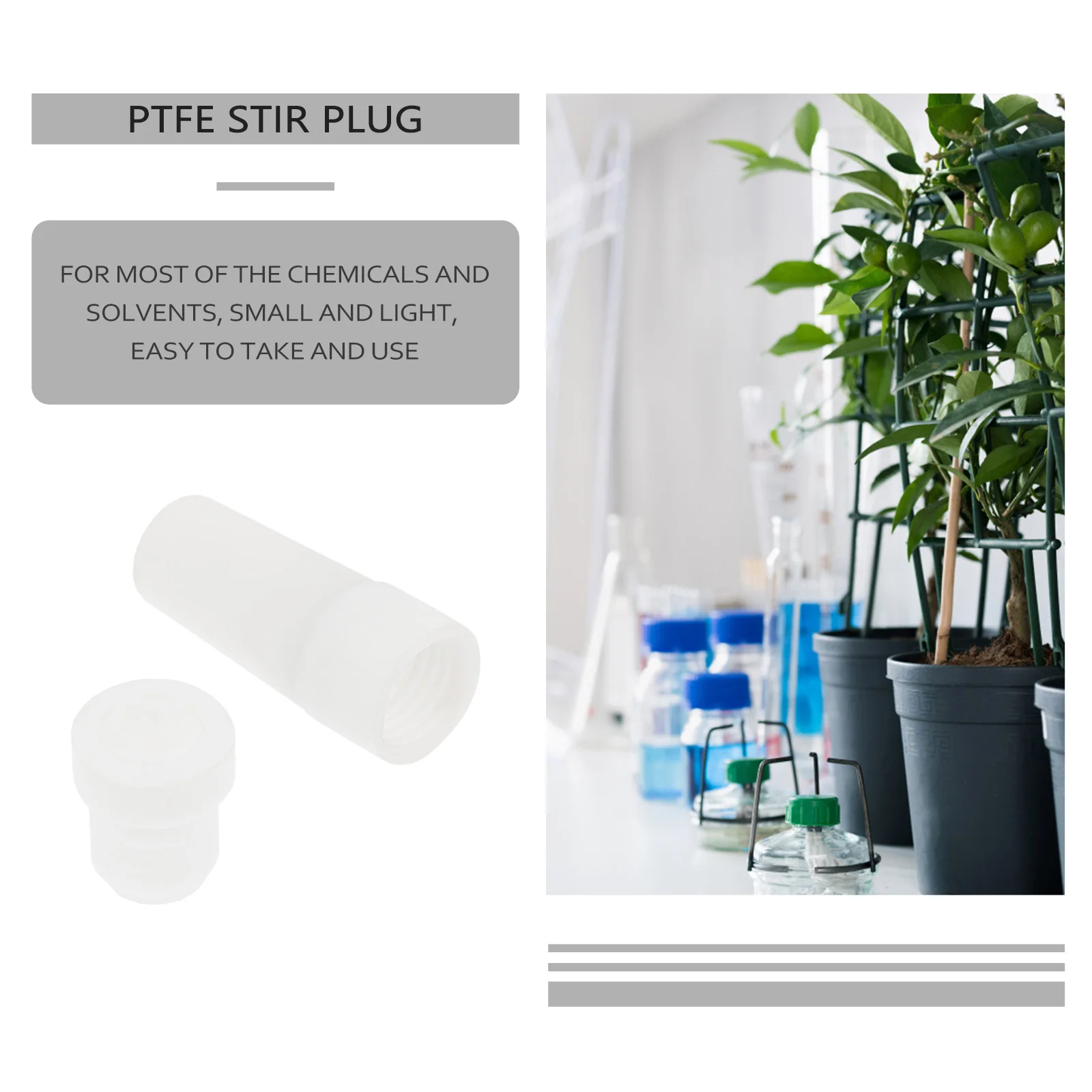 

PTFE Stirring Plug Safe Practical Laboratory Reagent Mixer Small Light Teaching Equipment Multipurpose Long Lasting