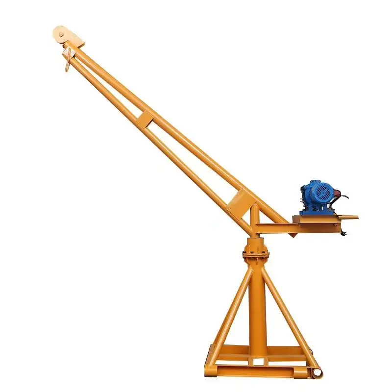 500kg 1000kg 2000kg Factory Direct Outdoor Small Crane Mini Lifting Crane Watched with Winch for House Construction